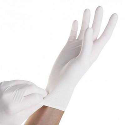 Screen touch - Handschoen Budget nitril poedervrij White- Maat L